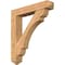 Ekena Millwork Olympic Arts and Crafts Smooth Bracket w/ Offset Brace, Western Red Cedar, 7 1/2"W x 40"D x 44"H BKT0806X40X44OLY03SWR - alternate 1